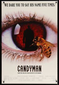 7p180 CANDYMAN 1sh '92 Clive Barker, creepy close-up image of bee in eyeball!