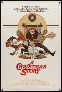 7p187 CHRISTMAS STORY 1sh '83 best classic Christmas movie, great art by Robert Tanenbaum!