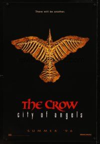 7p203 CROW: CITY OF ANGELS teaser 1sh '96 Tim Pope directed, believe in the power of another!