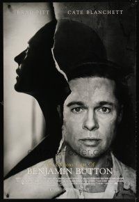 7p205 CURIOUS CASE OF BENJAMIN BUTTON advance 1sh '08 Brad Pitt & Cate Blanchett profile!