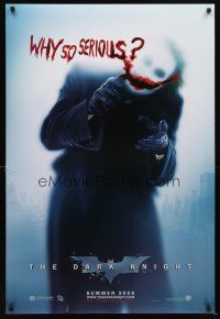 7p210 DARK KNIGHT teaser DS 1sh '08 Heath Ledger as the Joker, why so serious?