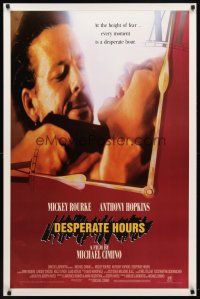 7p227 DESPERATE HOURS int'l 1sh '90 Mickey Rourke, Anthony Hopkins, Mimi Rogers