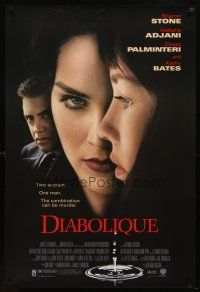 7p233 DIABOLIQUE DS 1sh '96 sexy Sharon Stone & Isabelle Adjani w/Chazz Palminteri!