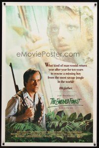 7p258 EMERALD FOREST 1sh '85 John Boorman, Powers Boothe, cool image, true story!