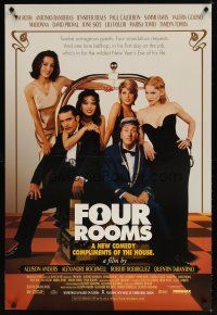 7p318 FOUR ROOMS 1sh '95 Quentin Tarantino, Tim Roth, Antonio Banderas, Madonna, Marisa Tomei!