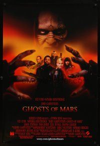 7p340 GHOSTS OF MARS 1sh '01 John Carpenter, Natasha Henstridge, Jason Statham, Pam Grier!