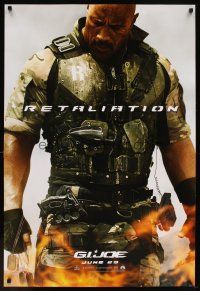 7p331 G.I. JOE: RETALIATION teaser DS 1sh '13 great image of Dwayne Johnson as Roadblock!