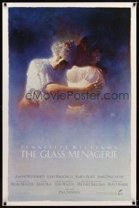 7p347 GLASS MENAGERIE int'l 1sh '87 Paul Newman movie based on Tennessee Williams' play, Sano art!