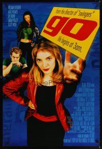 7p351 GO DS 1sh '99 Katie Holmes, Sarah Polley, drugs, directed by Doug Liman!