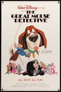 7p373 GREAT MOUSE DETECTIVE 1sh '86 Walt Disney's crime-fighting Sherlock Holmes rodent cartoon!