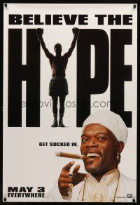 7p375 GREAT WHITE HYPE teaser DS 1sh '96 Samuel L Jackson, Jeff Goldblum, Peter Berg, boxing!