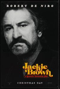 7p416 JACKIE BROWN teaser 1sh '97 Quentin Tarantino, cool close-up of Robert De Niro!