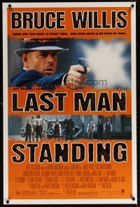 7p432 LAST MAN STANDING 1sh '96 great image of gangster Bruce Willis firing gun!