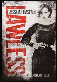 7p436 LAWLESS teaser DS 1sh '12 cool image of sexy Jessica Chastain w/gun!