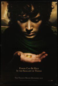 7p446 LORD OF THE RINGS: THE FELLOWSHIP OF THE RING teaser 1sh '01 J.R.R. Tolkien, power!