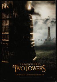 7p451 LORD OF THE RINGS: THE TWO TOWERS teaser 1sh '02 Peter Jackson epic, J.R.R. Tolkien!