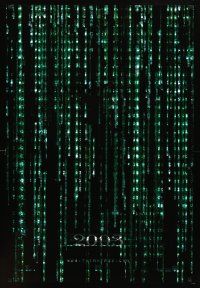 7p468 MATRIX RELOADED 2003 style holofoil teaser 1sh '03 Keanu Reeves, Wachowski Brothers sequel!