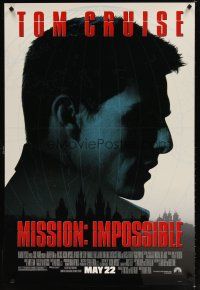 7p475 MISSION IMPOSSIBLE advance 1sh '96 Tom Cruise, Jon Voight, Brian De Palma directed!