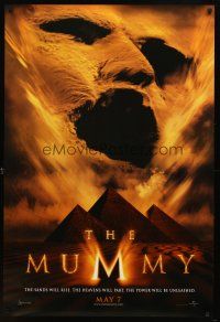 7p480 MUMMY teaser DS 1sh '99 Brendan Fraser & Rachel Weisz in Egypt, cool image of sandstorm!