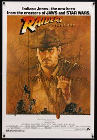 7p539 RAIDERS OF THE LOST ARK re-strike 1sh '08 great art of adventurer Harrison Ford by Amsel!