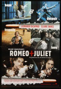 7p573 ROMEO & JULIET style C int'l DS 1sh '96 Leonardo DiCaprio, Claire Danes, Brian Dennehy