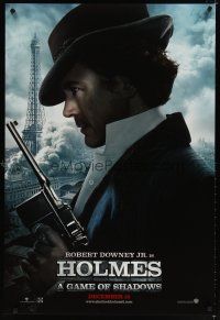 7p602 SHERLOCK HOLMES: A GAME OF SHADOWS DS teaser 1sh '11 Robert Downey Jr as Holmes in title role!