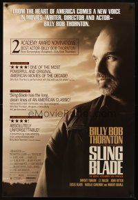 7p623 SLING BLADE 1sh '96 great image of star & director Billy Bob Thornton!