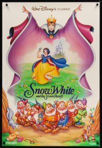 7p628 SNOW WHITE & THE SEVEN DWARFS DS 1sh R93 Walt Disney animated cartoon fantasy classic!