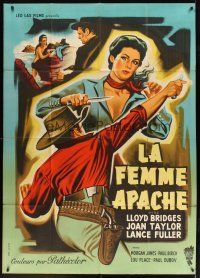 7k731 APACHE WOMAN French 1p '55 different art of bad girl Joan Taylor by Jean Mascii!