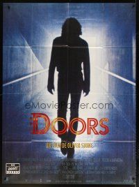 7k786 DOORS French 1p '90 silhouette of Val Kilmer as Jim Morrison, directed by Oliver Stone!
