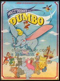 7k790 DUMBO French 1p R70 colorful art from Walt Disney circus elephant classic!