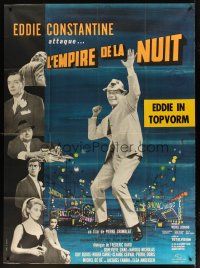 7k792 EMPIRE OF NIGHT French 1p '62 Grimblat's L'empire de la nuit, cool art of Eddie Constantine!