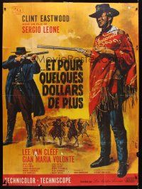 7k805 FOR A FEW DOLLARS MORE French 1p R70s Sergio Leone, art of Clint Eastwood by Jean Mascii!