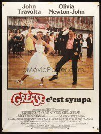 7k824 GREASE French 1p '78 John Travolta & Olivia Newton-John dancing in a most classic musical!