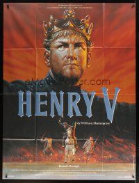 7k831 HENRY V French 1p '89 great art of star & director Kenneth Branagh by Malinowski!