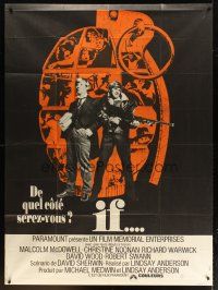 7k841 IF French 1p '69 Malcolm McDowell, different grenade image, directed by Lindsay Anderson!