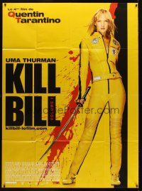 7k846 KILL BILL: VOL. 1 French 1p '03 Quentin Tarantino, full-length Uma Thurman with katana!