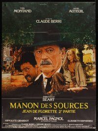 7k882 MANON OF THE SPRING French 1p '87 Claude Berri, Yves Montand, art by Michel Jouin!