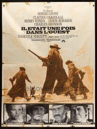 7k909 ONCE UPON A TIME IN THE WEST French 1p R70s Leone, Cardinale, Fonda, Bronson & Robards!
