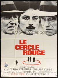 7k924 RED CIRCLE French 1p '70 Jean-Pierre Melville's Le Cercle Rouge, Alain Delon, Ferracci art!