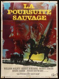 7k929 REVENGERS French 1p '72 cowboy William Holden, cool completely different artwork!