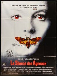 7k946 SILENCE OF THE LAMBS French 1p '90 great image of Jodie Foster with moth over mouth!