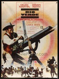 7k953 SOMETHING BIG French 1p '71 cool image of Dean Martin with giant gatling gun!