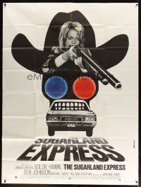 7k964 SUGARLAND EXPRESS French 1p '74 Steven Spielberg, different art of Goldie Hawn by Basha!
