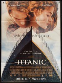 7k975 TITANIC advance French 1p '98 Leonardo DiCaprio, Kate Winslet, directed by James Cameron!