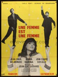 7k998 WOMAN IS A WOMAN French 1p '61 Jean-Luc Godard, Jean-Paul Belmondo, Brialy, sexy Anna Karina