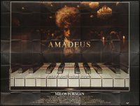 7k673 AMADEUS French 8p '84 Milos Foreman, Mozart biography, cool piano image!