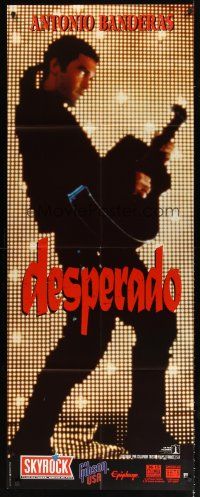 7k690 DESPERADO French door-panel '95 Robert Rodriguez, full-length Antonio Banderas with guitar!