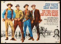 7k318 SONS OF KATIE ELDER German 33x47 '66 Martha Hyer, line up of John Wayne, Dean Martin & more!