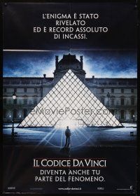 7k543 DA VINCI CODE teaser Italian 1p '06 from the novel by Dan Brown, different Louvre image!